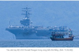 Tàu sân bay Ronald Reagan rời Đà Nẵng hướng tới khu vực Ấn Độ Dương – Thái Bình Dương