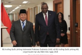 Bộ trưởng Quốc phòng Indonesia tới Mỹ bàn về Biển Đông