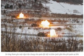 Mỹ – Hàn tập trận bắn đạn thật sát biên giới Triều Tiên